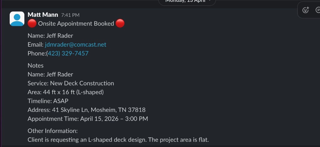 Jeff Rader L-shaped deck lead alert